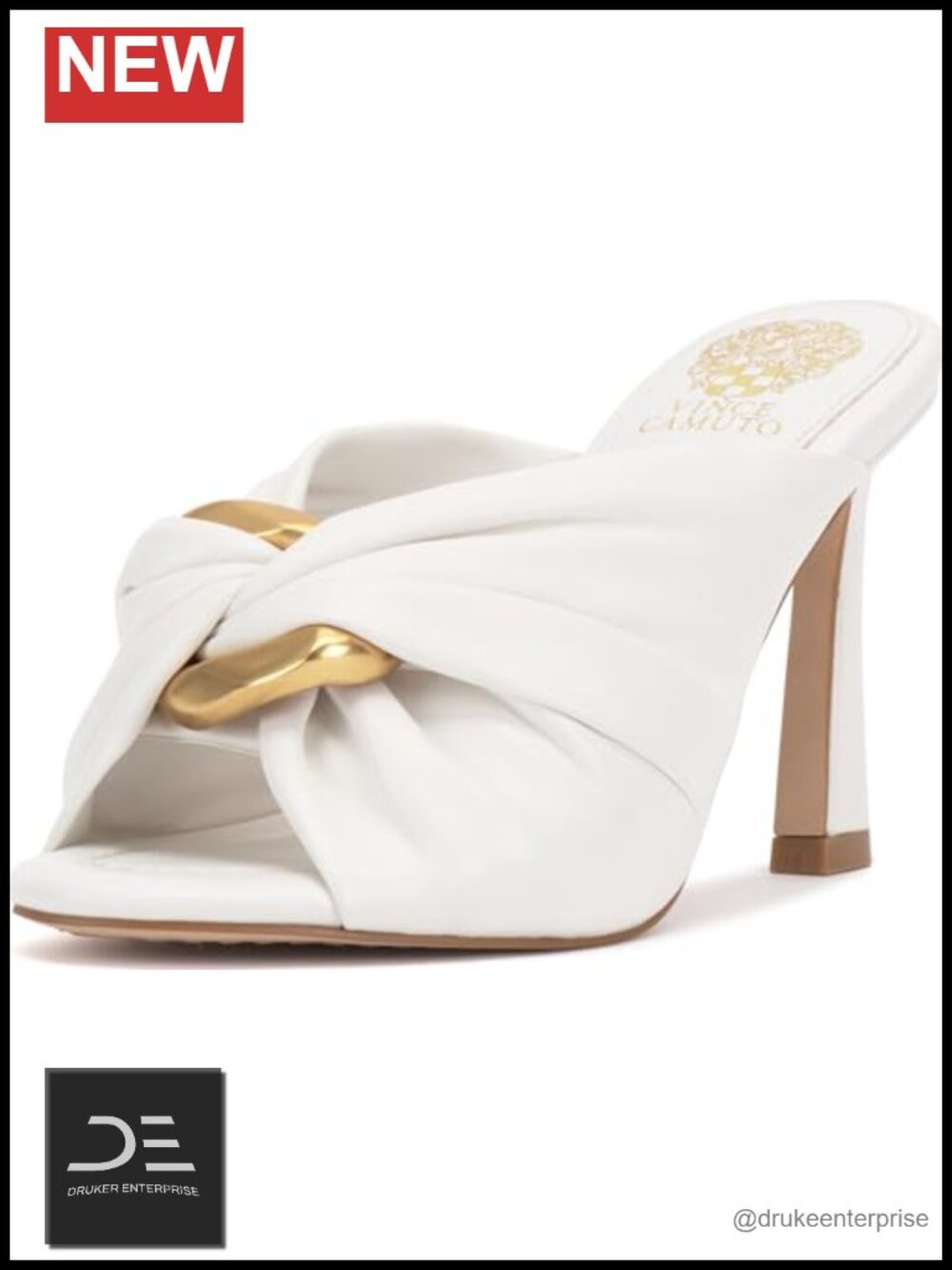 Leather Block Heel Slingback Sandals 3.4in Open Toe Slip On Dress Shoes